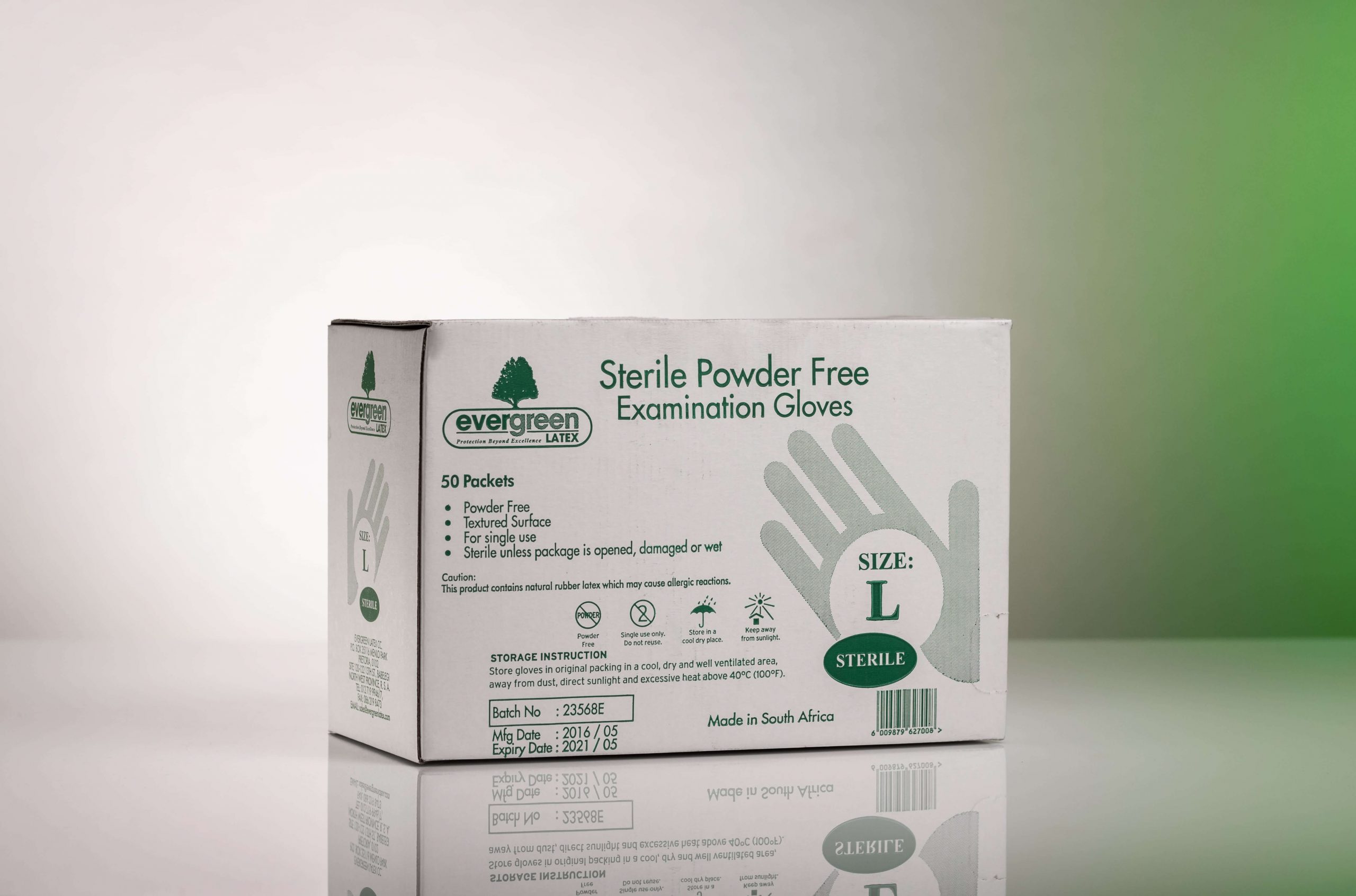Evergreen Sterile Powder Free Examination Gloves